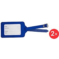 Kufryplus Name tag for suitcase 2 × LTK225 dark blue - Luggage Tag