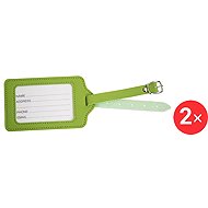 Kufryplus Name tag for suitcase 2 × LTK223 green - Luggage Tag