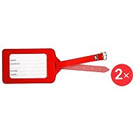 Kufryplus Name tag for suitcase 2 × LTK221 red - Luggage Tag