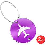 Kufryplus Name tag for suitcase 2 × LTH314 purple - Luggage Tag