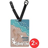 Kufryplus Name tag for suitcase 2 × LTD138 Beach - Luggage Tag