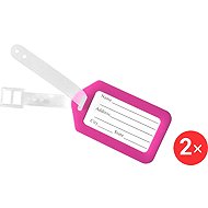 Kufryplus Name tag for suitcase 2 × LTP119 dark pink - Luggage Tag