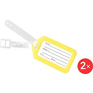 Kufryplus Name tag for suitcase 2 × LTP118 yellow - Luggage Tag