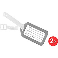Kufryplus Name tag for suitcase 2 × LTP117 grey - Luggage Tag