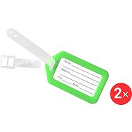 Kufryplus Name tag for suitcase 2 × LTP116 green - Luggage Tag