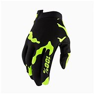 100% iTRACK USA black / fluo green, size M - Cycling Gloves