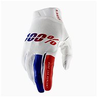 100% iTRACK USA white / blue / red, size M - Cycling Gloves
