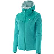 Salomon Elevate mid teal blue S W - Sweatshirt