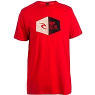 Rip Curl Icon 3D Tee Red Baton size L - T-Shirt