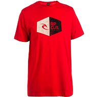 Rip Curl Icon 3D Tee Baton Red size XL - T-Shirt