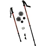 Brother Telescopic Walking Poles with Pedometer, Red - Nordic Walking Poles