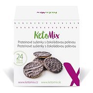 KETOMIX Proteínové sušienky s čokoládovou polevou (24 sušienok) - Trvanlivé jedlo