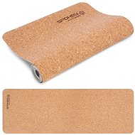 SPOKEY Savasana cork 4 mm, including strap Grey - Exercise Mat