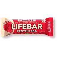 Lifefood Lifebar Protein RAW BIO 47 g, jahoda - Proteínová tyčinka