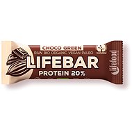 Lifefood Lifebar Protein RAW BIO 47 g, chocolate with spirulina - Protein Bar