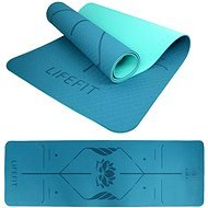 LIFEFIT YOGA MAT LOTOS DUO, 183x58x0,6cm, turquoise - Yoga Mat