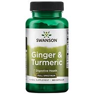 Swanson Ginger & Turmeric (ginger + turmeric), 60 capsules - Dietary Supplement