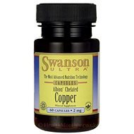 Swanson Copper Chelated (meď v chelátovej väzbe), 2 mg, 60 kapsúl - Doplnok stravy