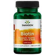 Swanson Biotin, 5000 mcg, 100 capsules - Vitamin B