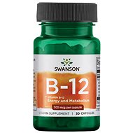 Swanson Vitamin B12, 500 mcg, 30 capsules - Vitamin B