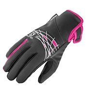 Salomon THERMO GLOVE BLACK W / Yarrow Pink S - Gloves