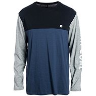 Rip Curl BLOCKED LS TEE Mood Indigo Mar L - T-Shirt