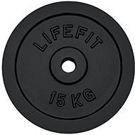 Lifefit Plate 15kg/30mm Barbell - Gym Weight