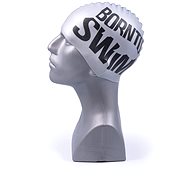 Born To Swim silver with black logo - Hat