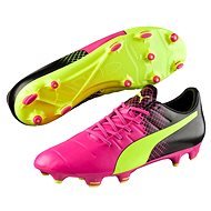 Puma Evo Power 3.3 FG - pink glo/safety yellow/black Size 8 - Football Boots