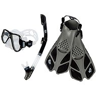 ACRA Snorkelling set 3in1 M6213, black, goggles, snorkel, fins 42-47 - Diving Set