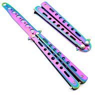 Benson Closing training knife, bow tie, rainbow - Butterfly Knife