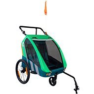Trailblazer combination pushchair + stroller for 2 children - green - Child Bicycle Trailer
