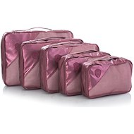 Heys Metallic Packing Cube 5 pc Burgundy - Packing Cubes