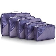 Heys Metallic Packing Cube 5 pc Navy - Packing Cubes