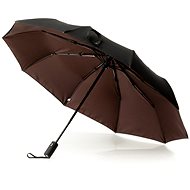 KRAGO Folding umbrella with double canopy brown - Umbrella