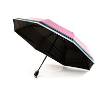 KRAGO Folding umbrella compact pink striped - Umbrella