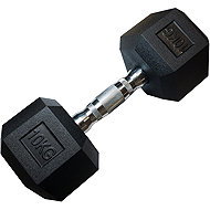 KUBIsport One-handed hexagonal HEX dumbbell 10 kg rubberized - Dumbell