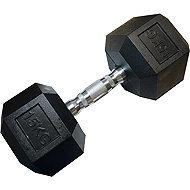 KUBIsport One-handed hexagonal HEX dumbbell 15 kg rubberized - Dumbell