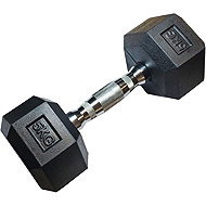KUBIsport One-handed hexagonal HEX dumbbell 5 kg rubberized - Dumbell