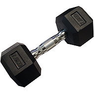 KUBIsport One-handed hexagonal HEX dumbbell 7,5 kg rubberized - Dumbell
