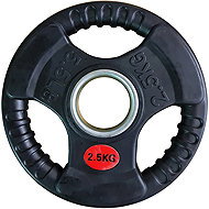 KUBIsport Replacement rubberized disc with grips 2,5kg - diameter 50 mm - Gym Weight