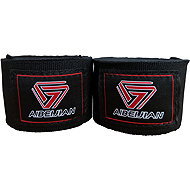 KUBIsport Boxing hand bandages elastic 4,5 m, black - Boxing Wraps