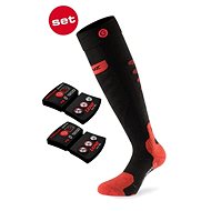 Lenz Set Heat Sock 5.0 Toe Cap + Lithium Pack rcB 1200, Black/Red, size 35-38 EU - Heated Socks