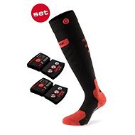 Lenz set heat sock 5.0 toe cap + lithium pack rcB 1200 /black-red - Fűthető zokni
