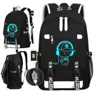 LIVEFY Glowy with USB cable, black - Backpack