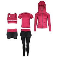 Merco Runner 5W fitness set plum L - T-Shirt