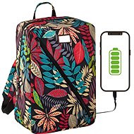 MG Bcross backpack with built-in USB cable 20 l, colour leaves - Backpack