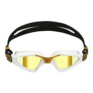 Aqua Sphere KAYENNE titanium swimming goggles. Mirrored lenses, white/gold - Swimming Goggles