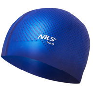 NILS Aqua Silicone Cap NQC Dots dark blue - Bathing Cap