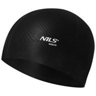 NILS Aqua Silicone Cap NQC Dots black - Bathing Cap